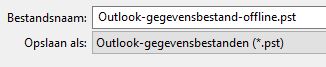 outlook gegevensbestand offline naam geven