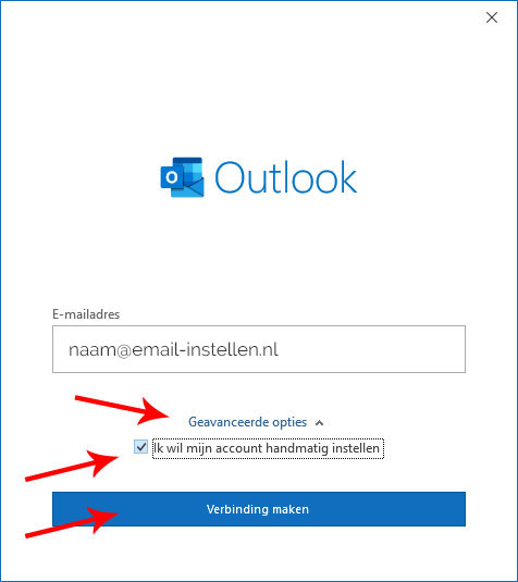 outlook 2019 geavanceerde opties